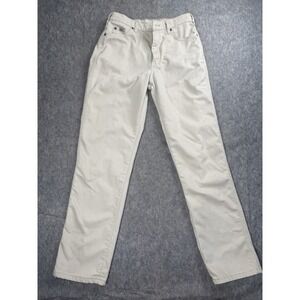LEE Relaxed At The Waist Straight Leg Khaki Denim Jeans Size 8 Long 5-Pocket